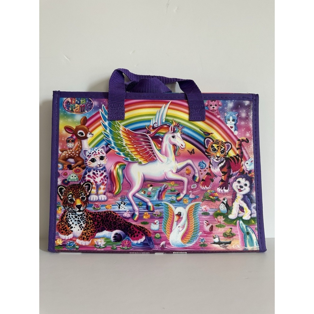 Lisa Frank 2016 Trifold Binder Unicorn Tiger School Art Portfolio Handles 10x13